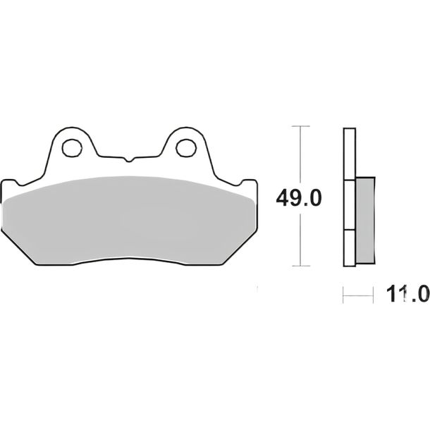 Pastiglie dei freni Brembo 07HO10SP in metallo sinterizzato con omologazione per Honda CB A Four F F2 Bol d`Or CBX GL 1 Gold Wing SE CBR VFR VF Big One 250 - 1500 ccm Anno 1980 - 1999