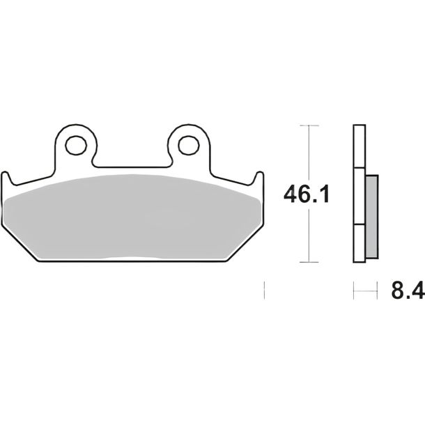 Pastiglie dei freni Brembo 07HO23SA in metallo sinterizzato con omologazione per Honda CBR F CD U NX Dominator VFR 250 - 1000 ccm Anno 1986 - 1996