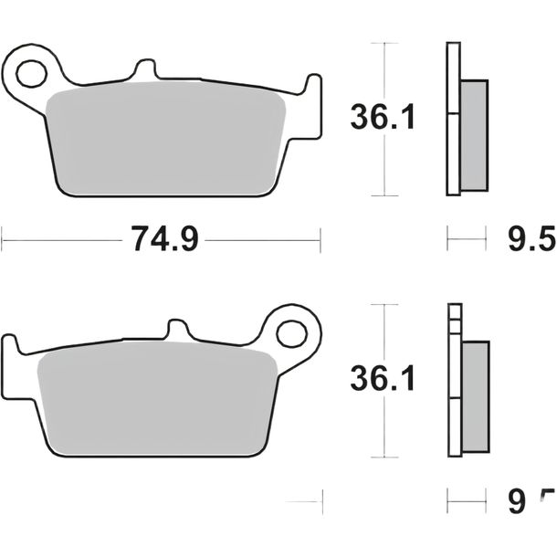 Pastiglie dei freni Brembo 07HO26SD in metallo sinterizzato con omologazione per Gas EC, Honda CR R XR Kawasaki KX Suzuki RM 80 - 660 ccm Anno 1976 - 2020