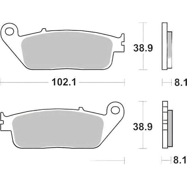 Plaquettes de frein Brembo 07HO30SR en métal fritté avec homologation pour Honda CBR F NTV Revere VT C Shadow FL Spada VTX 1 S, Hyosung GV Aguila Classic Kawasaki KLE Versys Z E-Version Année 1987 - 2023