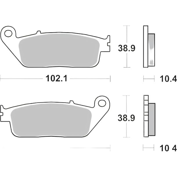 Brake pads Brembo 07HO34SP sintered metal with approval for Honda ST Pan European CBS ABS TCS Pan-European, Yamaha MT-01 1700 1100 / 1670 ccm Year 1990 - 2009