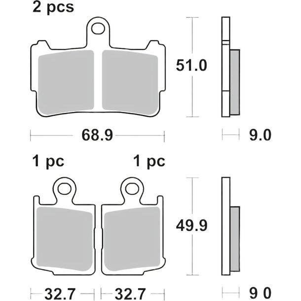Pastiglie dei freni Brembo 07HO37SA in metallo sinterizzato con omologazione per Honda VFR F FA 1200 ccm Anno 2010 - 2016