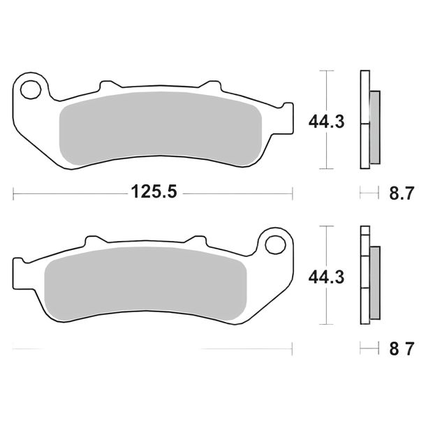 Pastiglie dei freni Brembo 07HO39SA in metallo sinterizzato con omologazione per Honda CBR F 1000 ccm Anno 1993 - 2000