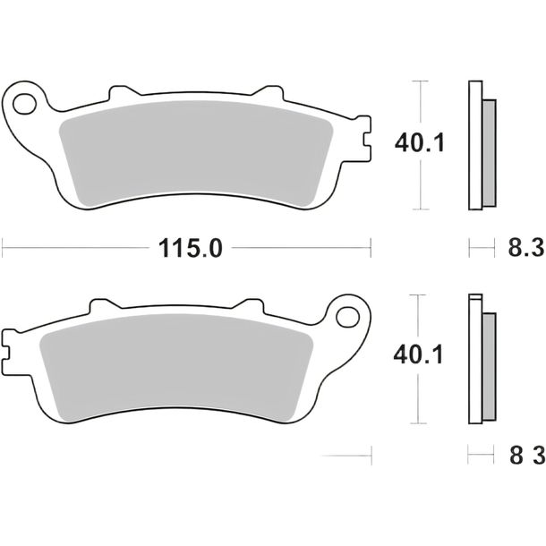 Pastiglie dei freni Brembo 07HO43SP in metallo sinterizzato con omologazione per Honda CBR XX Blackbird NT V Deauville ST Pan-European VFR F V-Tec ABS VT CX CXA VTX 1 C XL Anno 1997 - 2018