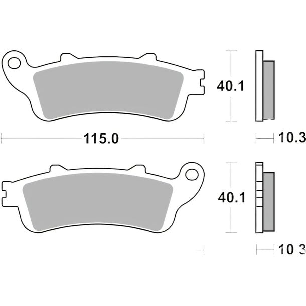 Pastiglie dei freni Brembo 07HO52SP in metallo sinterizzato con omologazione per Honda GL Gold Wing 1800 ccm Anno 2001 - 2023