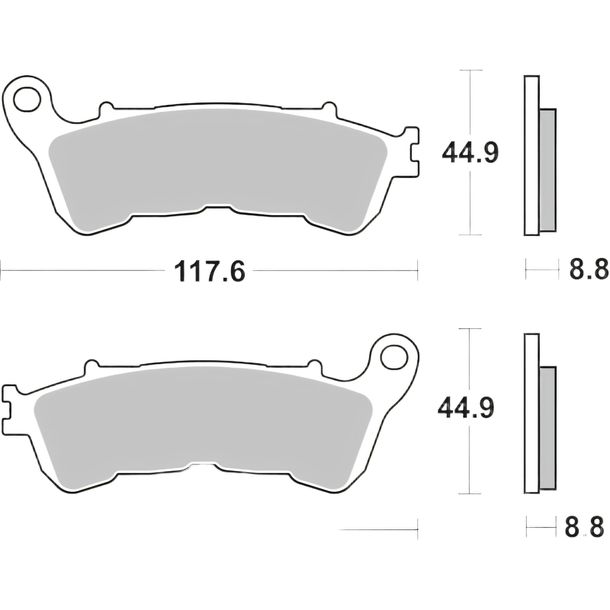 Pastillas de freno Brembo 07HO57SP metal sinterizado con homologación para Honda CBF A F FA 1000 ccm Año 2006 - 2016