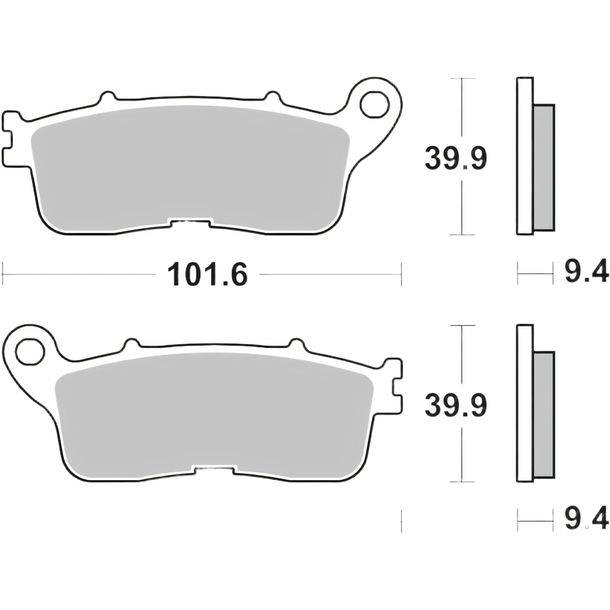 Pastiglie dei freni Brembo 07HO60SP in metallo sinterizzato con omologazione per Honda VFR X Crosstourer 1200 ccm Anno 2012 - 2018