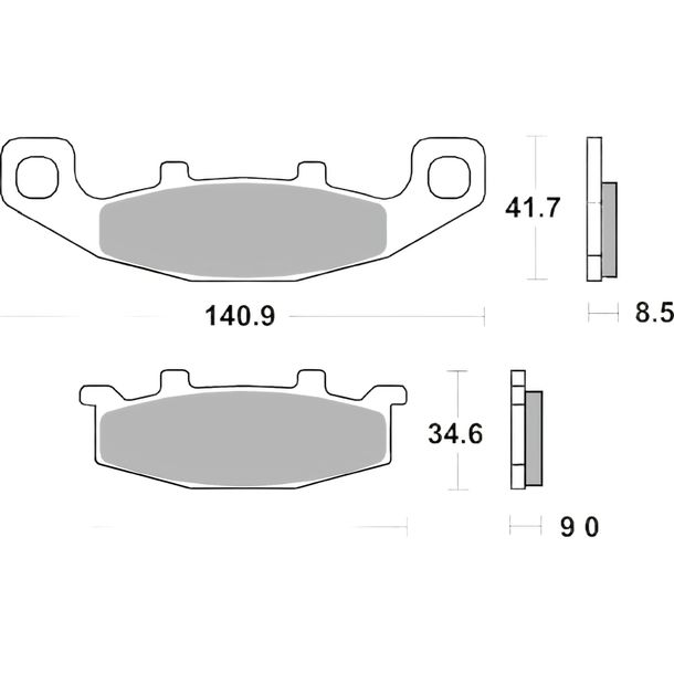 Pastiglie dei freni Brembo 07KA09SP in metallo sinterizzato con omologazione per Kawasaki GPX R GPZ ZR Zephyr ZZR ZX 400 - 1100 ccm Anno 1987 - 1999