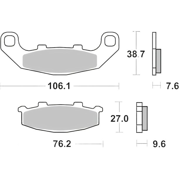 Pastiglie dei freni Brembo 07KA11SA in metallo sinterizzato con omologazione per Kawasaki GPZ S KR1 250 - 500 ccm Anno 1988 - 2003