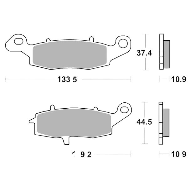Bremsbeläge Brembo 07KA15SP Sinter-Metall mit Zulassung für Kawasaki VN Classic Mean Streak Voyager ABS 900 - 2000 ccm Bj. 2000 - 2017