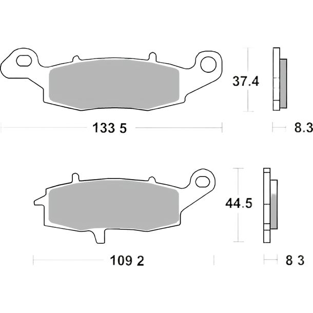 Pastiglie dei freni Brembo 07KA18SP in metallo sinterizzato con omologazione per Kawasaki VN Drifter ZR-7 ZX-10R S 750 - 1500 ccm Anno 1999 - 2023
