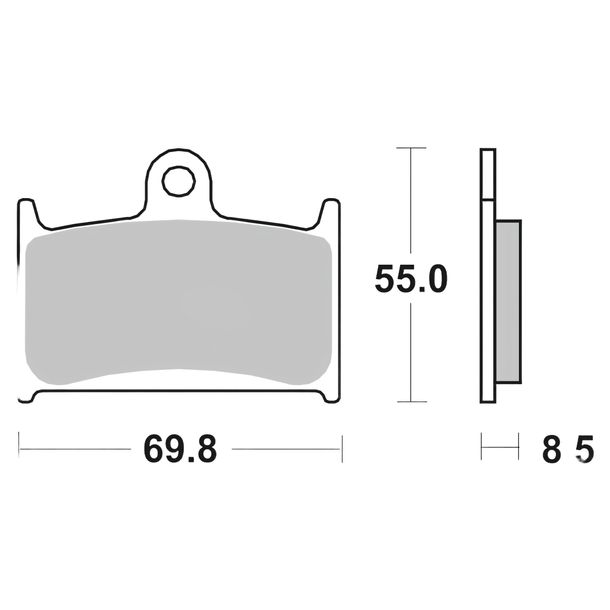 Bremsbeläge Brembo 07SU14LA Sinter-Metall mit Zulassung für Triumph Daytona Rocket III Roadster Sprint TT Thunderbird 1 Commander Storm Trophy, MuZ Bj. 1979 - 2019