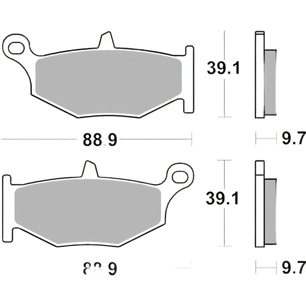 Plaquettes de frein Brembo 07SU32SP en métal fritté avec homologation pour Suzuki GSX B-King ABS GSX-R Hayabusa DL V-Strom 600 - 1300 ccm Année 2006 - 2023