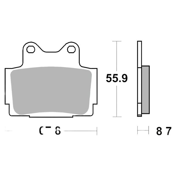 Pastillas freno Brembo 07YA12SP metal sinterizado tras. con homologación Yamaha – Bild 3