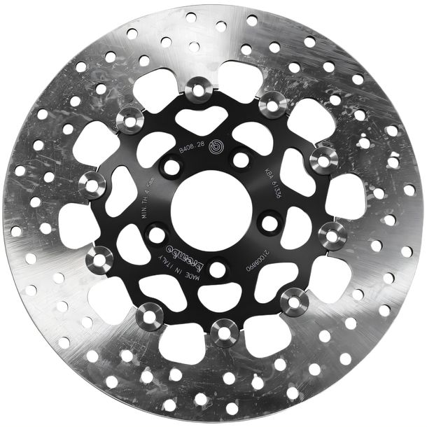 Disco de freno Brembo Oro 78B40828 flotante con homologación para Harley Davidson FLS Softail FLSTC Fat Boy Heritage Classic ABS FXDWGI EFI Dyna Wide Glide Año 1999 - 2015