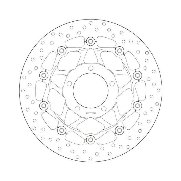 Disco freno Brembo Oro 78B40881 flottante con omologazione per Triumph Tiger – Bild 2