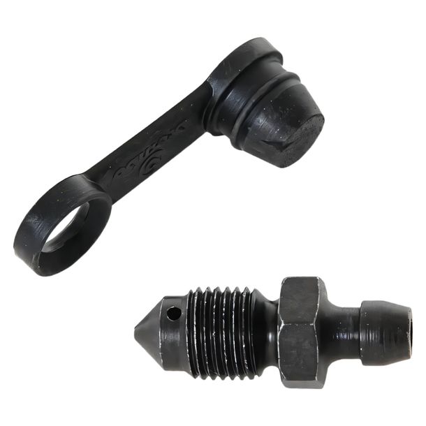 Tornillo de purga de freno Brembo 5338760 2x M10x1,15mm negro incl. tapa de goma