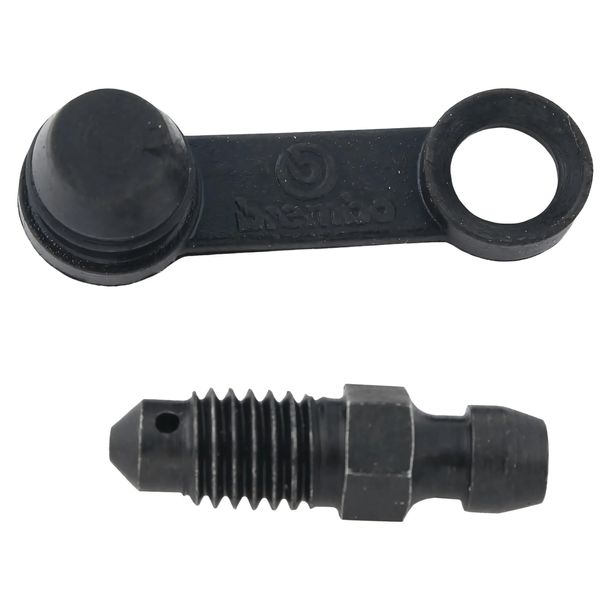 Tornillo de purga de freno Brembo 5338752 2x M8x1,25 longitud 15mm con Tapa