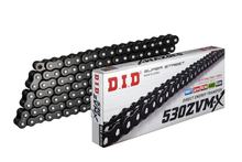 Cadena DID X-Ring 530ZVM-X/100 con cierre remachado ZJ negra (5/8 x 3/8 x 10,16)