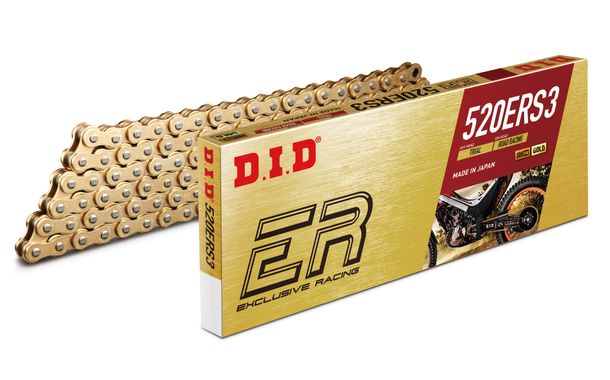 Kette DID Standard 520ERS3 / 72 Nietenschloss ZJ gold (5/8 x 1/4 x 10,16)
