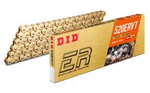 Corrente DID X-Ring 520ERVT / Elo de Fechamento FJ dourado com 118 clipes (5/8 x 1/4 x 10,16)