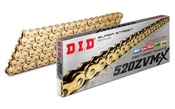 Kette DID X-Ring 520ZVM-X / 148 Endlos gold (5/8 x 1/4 x 10,16)