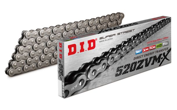 Kette DID X-Ring 520ZVM-X / 104 Nietenschloss ZJ stahl (5/8 x 1/4 x 10,16) für Ducati Scrambler 0, Gilera EC1 Aprilia Tuono Kawasaki GPZ 0 S 5 Honda
