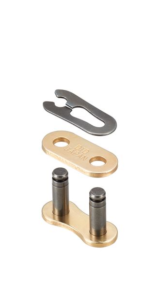 Candado de cadena DID clip lock RJ dorado/negro para cadena 520MX de 5/8 x 1/4 x 10,16