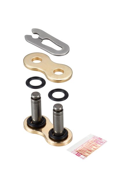 Kettenschloss DID Clipschloss FJ gold / schwarz für Kette 525VX3 5/8 x 5/16 x 10,16