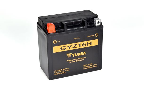 Batería YUASA GYZ16H AGM 12V 16Ah, libre de mantenimiento, sellada, precargada