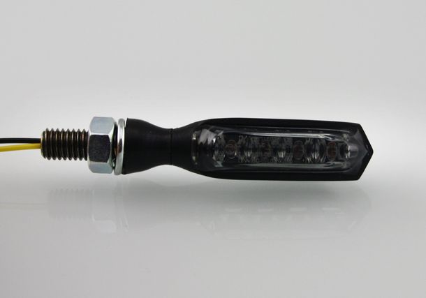 LED-knipperlichten Protech RC-90 links / rechts Aluminium/Zink, zwart met homologatie voor Honda CBR R, Yamaha YZF-R6 Kawasaki ZX-6R BMW 1 NineT Sport Scrambler Pure Racer