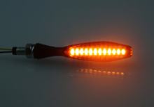 LED-Blinker Protech Lauflicht RC-110 Aluminium / Zink, schwarz mit Zulassung für Honda CBR R, Yamaha YZF-R6 Kawasaki ZX-6R BMW 1 NineT Sport Scrambler Pure Racer Urban
