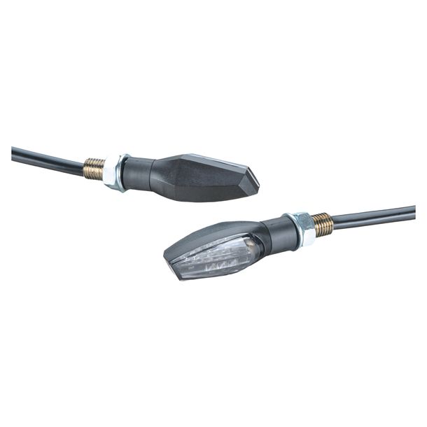 LED-Blinker Protech RC-20 rechts vorne / links hinten, Kunststoff schwarz mit Zulassung universal für Motorroller / Motorräder