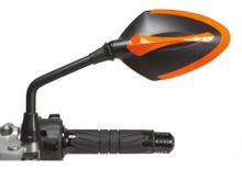 Spiegel Protech XR-100 Kunststoff, schwarz / orange mit Zulassung für Suzuki GSF 0 Bandit SA N S, BMW R 1 NineT Sport Scrambler Pure Racer Urban KTM Duke Honda CBF Bj. 1998 - 2023