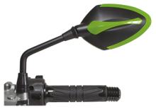 Spiegel Protech XR-100 Kunststoff, schwarz / grün mit Zulassung für Suzuki GSF 0 Bandit SA N S, BMW R 1 NineT Sport Scrambler Pure Racer Urban KTM Duke Honda CBF Bj Bj. 1998 - 2023
