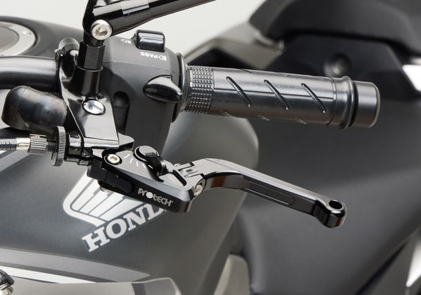Palanca de freno Protech Race 133 - 155mm aluminio negro con homologación para Yamaha YZF-R1 1000 ccm año 2014, Yamaha YZF-R1 1000 ccm año 2014