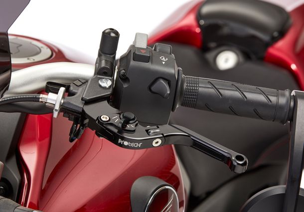 Palanca de freno Protech Sport 133 - 155mm aluminio negro con homologación para Honda VFR FA 1200 ccm año 2016, Honda VFR FA 1200 ccm año 2016