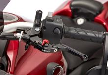 Kupplungshebel Protech Sport 133 – 155mm Aluminium rot / schwarz mit Zulassung für KTM SMC R ABS Duke Enduro 690 ccm Bj. 2010 - 2023, KTM SMC R ABS Duke Enduro 690 Bj. 2010 - 2023