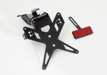 Kentekenplaathouder set Protech 190 x 175mm X-SHAPE roestvrij staal / aluminium poedergecoat zwart voor Ducati Hypermotard SP 950 ccm bj. 2023, Ducati Hypermotard bj. 2023