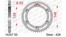 AFAM 428 LK 146 sprocket Ø 126 50Z 6-hole steel silver