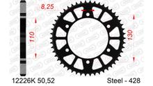Kettingtandwiel MX AFAM 428 LK 130 Ø 110 48T 6-Gats staal zwart
