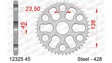 AFAM 428 LK 136 sprocket Ø 45 45Z 6-hole steel silver