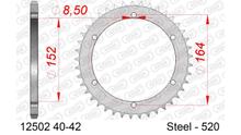 AFAM 520 LK 164 sprocket Ø 152 42Z 6-hole steel silver