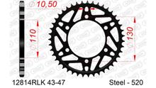 Pignon AFAM 630 LK 130 Racing Ø 110 47Z 6 trous en acier noir