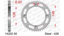 AFAM 428 LK 146 sprocket Ø 126 50Z 4-hole steel silver