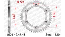 AFAM 520 LK 170 sprocket Ø 148 42Z 6-hole steel silver
