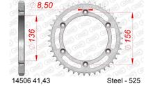 AFAM 525 LK 156 sprocket Ø 136 43Z 6-hole steel silver