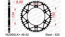 Pinhão SLK AFAM 520 PCD 150 Ø 134 48Dentes 6-Furos Aço preto