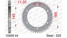 Kettenrad AFAM 525 LK 165 Ø 145 44Z 6-Loch Stahl silber
