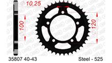 Pinhão AFAM 525 LK 120 Ø 100 43D 5 Furos Aço preto